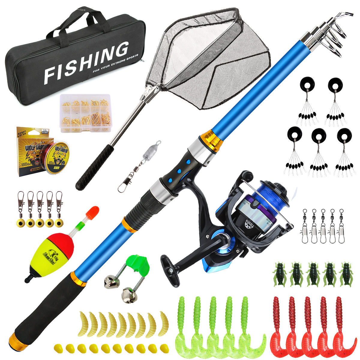 Fishing Line Spooler - مجموعة صنارة صيد من الألياف الزجاجية