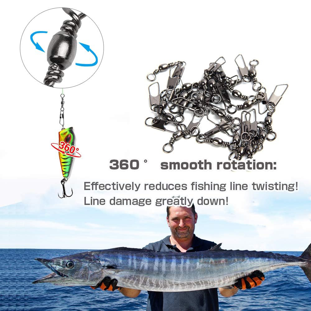 50 قطعة من مشابك الصيد الفولاذ - مراجعة Saltwater Line وسعره